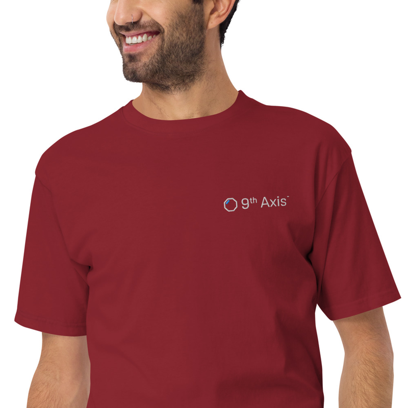 Men’s premium heavyweight tee, Brick Red