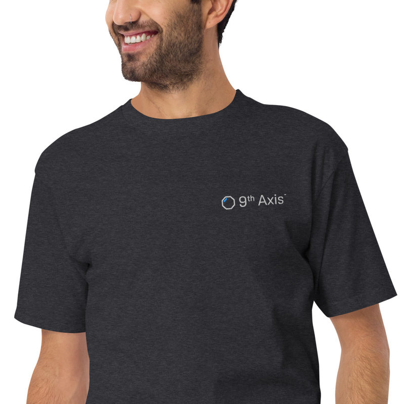Men’s premium heavyweight tee, Charcoal Heather